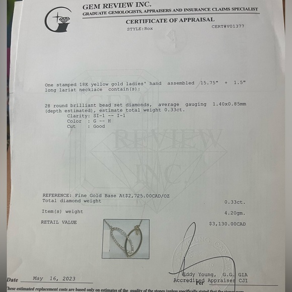 Heart Necklace with diamonds - Picture 6 of 6